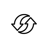 矢印が回転しているアイコン